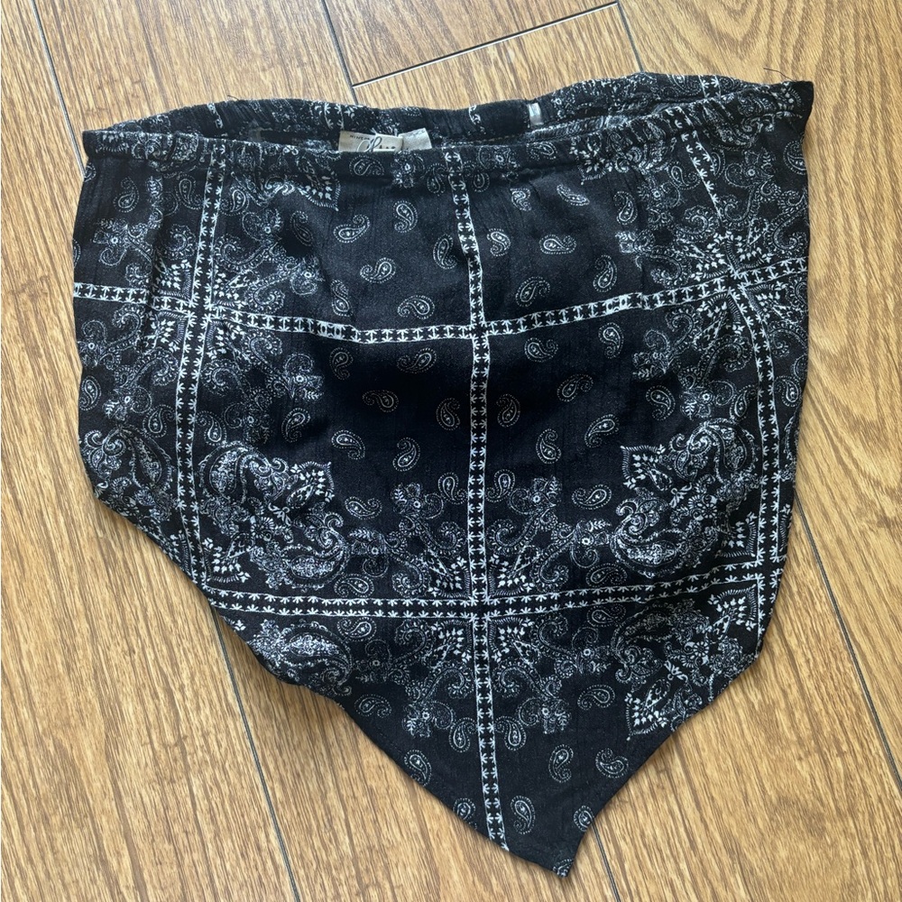 Black and White Bandana Print Skirt